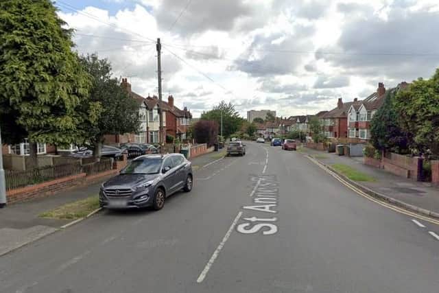 The reported hate crime happened on St Anne's Road in Headingley. Photo: Google