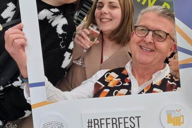 Ian Short, Managing Director of Morley Glass, with visitors to a previous event.
