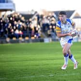 19-year-old Jack Sinfield, seen in Boxing Day action against Wakefield, has a bright future according to his Rhinos teammate Matt Frawley. Picture by Steve Riding.