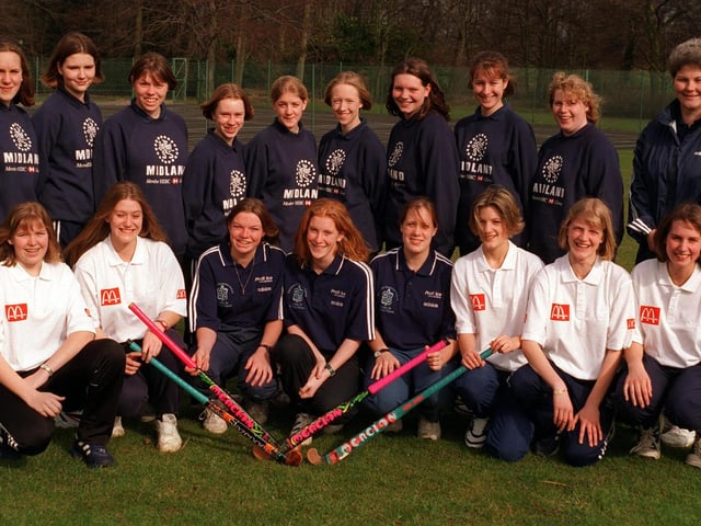 Tadcaster Grammar School's under-18s hockey squad pictured in March 1997.  Pictured, back row from left, are Amanda Blacker, Rachel Thompson, Stacey Wilton, Donna Gibbs,  Louise Malkinson, Sarah Northfield, Claire Brownhill, Susie Richmond, Jenny Burton, Cath Pedley (coach). Front row, from left, are Catherine Turner, Jeni Wilson, Jo-Anne Milner, Anna Perkins, Tonya Lawson, Lucy McNamara, Amanda Paver and Sara Beardmore.