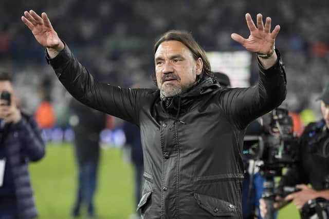 HUGE BACKING: For Leeds United and boss Daniel Farke, above, in the Championship play-off final against Southampton. Photo by Danny Lawson/PA Wire.