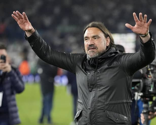 HUGE BACKING: For Leeds United and boss Daniel Farke, above, in the Championship play-off final against Southampton. Photo by Danny Lawson/PA Wire.