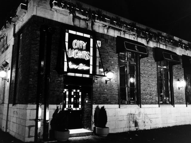 Do you remember City Lights Bar and Diner off York Road at Halton? Pictured in November 1987.