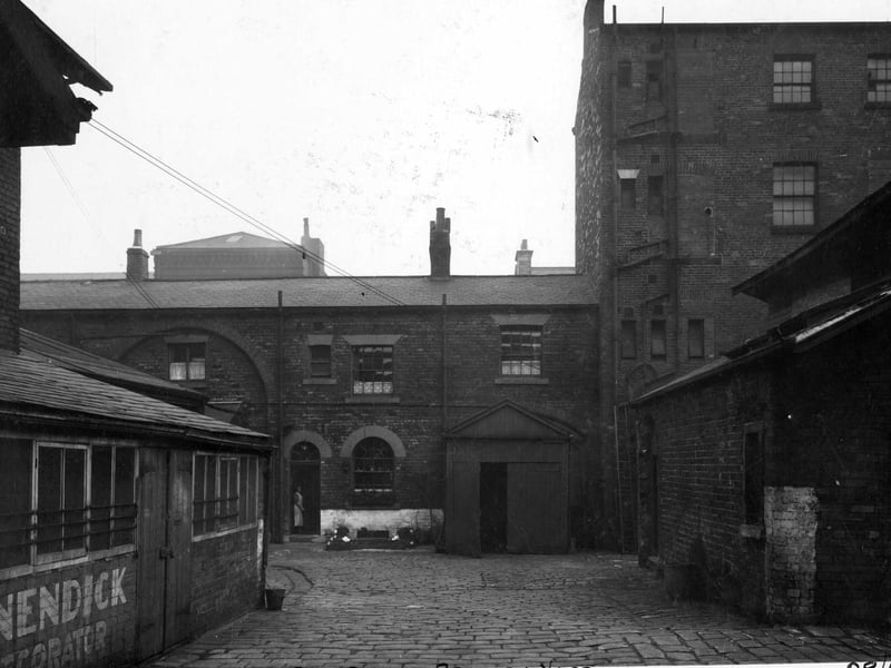 Located at the junction of Woodhouse Lane and Merrion Street, former Albion Brewery premises. It had opened in 1897 and closed in 1933. The buildings were demolished in 1939 and the site is now part of The Merrion Centre.