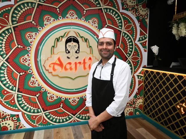 The Swinegate restaurant, owned by Shyamal Kumar (pictured) and his wife Prachi Choudhary, scored 10 for food, 9 for atmosphere, 10 for service and 9 for value
