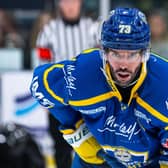 ON TARGET: Matt Bissonnette registered his first goal of the season for Leeds Knghts in the 3-2 defeat at Sheffield Steeldogs. Picture: Charlotte Clarke/Knights Media.
