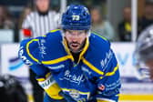 ON TARGET: Matt Bissonnette registered his first goal of the season for Leeds Knghts in the 3-2 defeat at Sheffield Steeldogs. Picture: Charlotte Clarke/Knights Media.