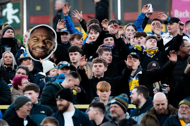 Leeds Rhinos fans enjoyed their long-awaited return to Odsal. Picture by Alex Whitehead/SWpix.com.