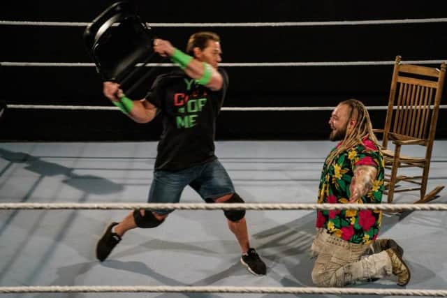 John Cena and Bray Wyatt's 'Firefly Funhouse' match was about as 'arthouse' as WWE will ever get (Photo: WWE.com)