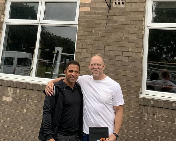 Jason Robinson and Mike Tindall recorded a recent episode of 'The Good, The Bad and The Rugby' podcast at The Hunslet Club, in Leeds, which the former attended as a boy.