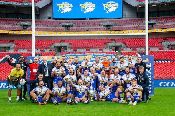 Leeds Rhinos lifted the Challenge Cup in 2020 and haven't won a tie since. Picture by Allan McKenzie/SWpix.com