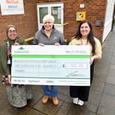 B&DWYW - 27.01.2026-002 - Nicola from Barratt and David Wilson Homes presenting a cheque to Batley Dementia Group