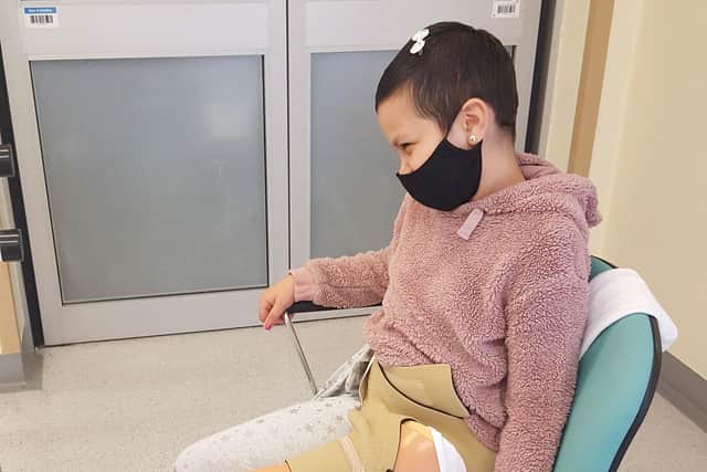 Anneeka Hussain was diagnosed with osteosarcoma, a type of bone cancer, at just seven years old in July 2019.