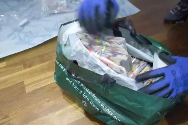 So far 11 couriers have been convicted over the shipments of cash that were vacuum-packed and hidden in suitcases on long-haul flights from Heathrow (Photo: NCA)