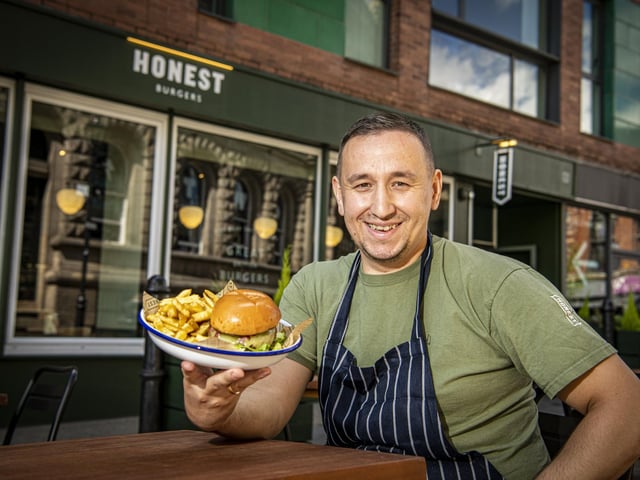 Honest Burgers, which has just opened a restaurant in Leeds, has been nominated for Best Restaurant Chain. The restaurant makes everything from scratch - including its beef patties, sauces, pickles, relishes and chips - and its pasture-fed British beef is chopped instead of minced.