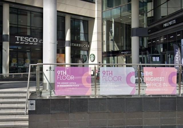 The Starbucks in Bridgewater Place scored 4.1 stars from 146 reviews