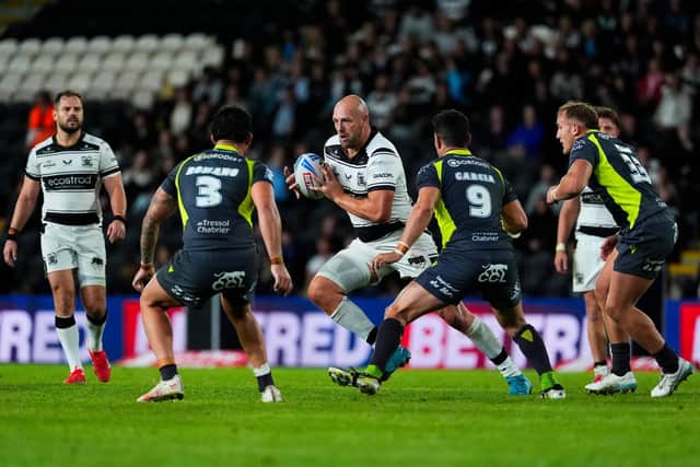 Liam Watts made his final appearance for Hull FC against Catalans Dragons last September. Picture by Olly Hassell/SWpix.com.