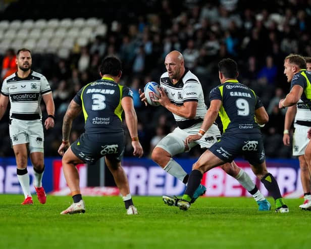 Liam Watts made his final appearance for Hull FC against Catalans Dragons last September. Picture by Olly Hassell/SWpix.com.