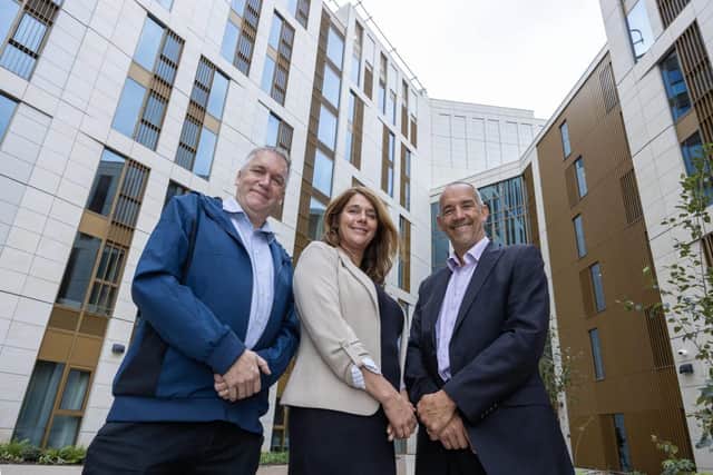 left to right: Pickard Properties’ directors Miles Pickard, Catherine Coleman and Simon Pickard at Carlton Hill