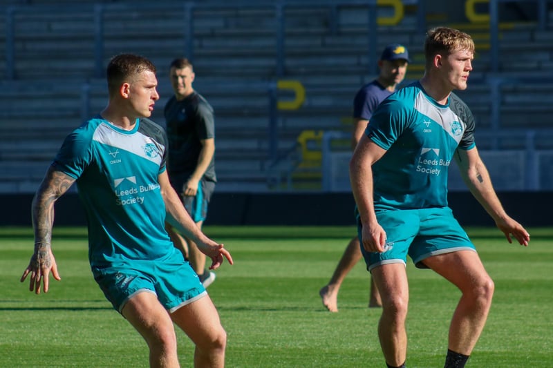 Corey Johnson and James McDonnell train at Headingley this week.