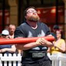 George Smith, Leeds strongest man 2024, in action.