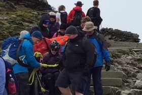 Amanda Davidson and supporters on a charity Mount Snowdon climb for Support Dogs