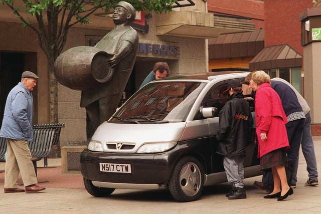 A new concept car from Vauxhall - the Maxx - stopped people in their tacks in Dortmund Square, Leeds city centre, as they took a closer look in 2005.