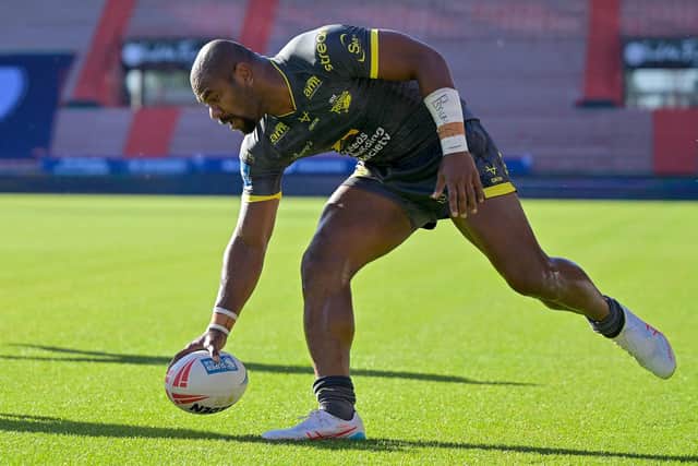 Maika Sivo crossed twice during Leeds Rhinos' 48-24 win at Toulouse Olympique, taking his tally for the season to 24 from 14 games. Picture by Fabrice Rodriguez/SWpix.com.