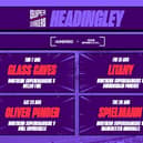 BBC Music Introducing acts - Glass Caves, Litany, Oliver Pinder, and Spielmann set to perform at Northern Superchargers’ home matches at this year’s The Hundred