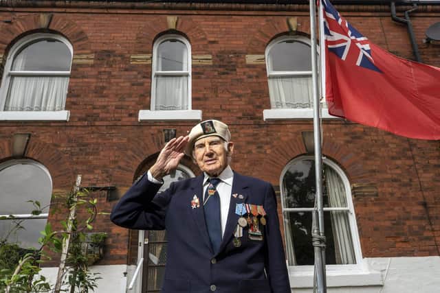 John Hirst from Horbury was awarded a commmerative medal from the Russian goverment to mark 75 years since he took part in the Artic Convoys. Picture Scott Merrylees