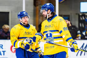 LEADING MAN: Captain Kieran Brown scored twice as Leeds Knights came from behind at Ice Sheffield to beat Sheffield Steeldogs 2-1 on Saturday night. Picture: Kev Bland/Steeldogs Media.