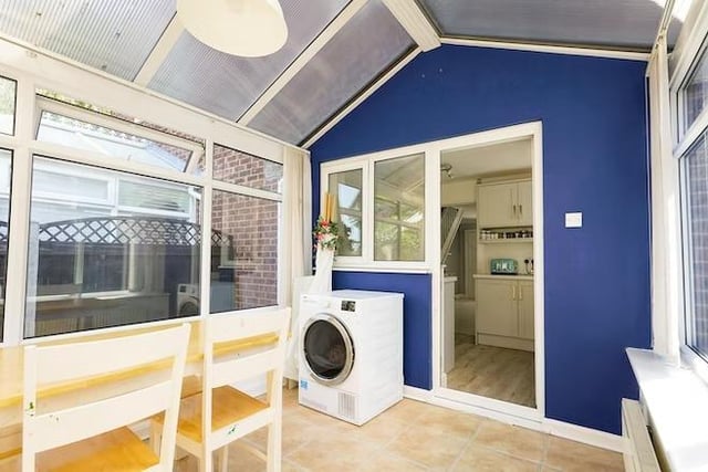 The conservatory offers versatile use and features double patio doors that open onto the back garden.