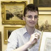 Dominic Cox of auctioneers David Duggleby with the John Constable sketch (Photo by David Duggleby Auctioneers/SWNS)