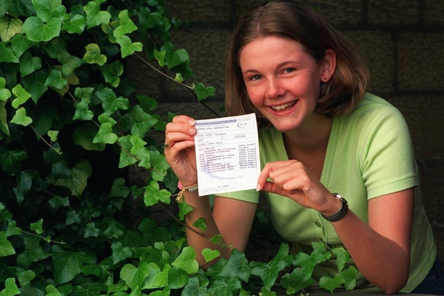 This is Gateways School students Sarah Stocks  who gained 10 A-levels in August 1996.