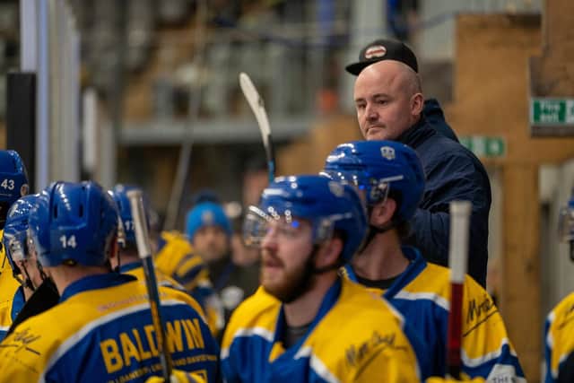 EASY DECISION: Leeds Knights' head coach Ryan Aldridge had no hesitation in offering defenceman Lewis Baldwin a new deal Picture courtesy of Oliver Portamento