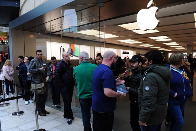 In November 2017, the release of the iPhone X led to queues outside the Apple store in Trinity Leeds.