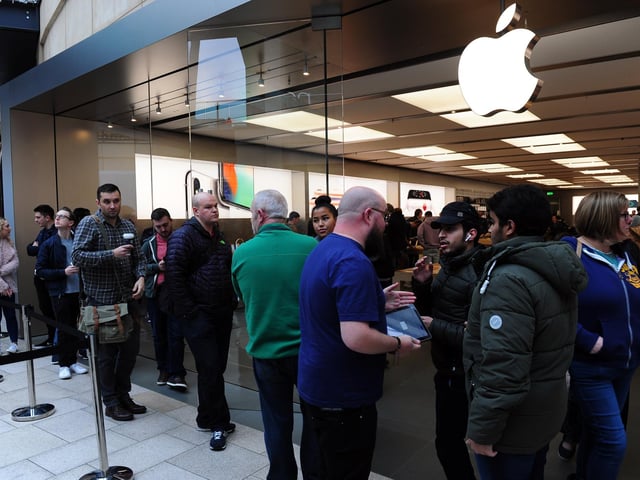 In November 2017, the release of the iPhone X led to queues outside the Apple store in Trinity Leeds.