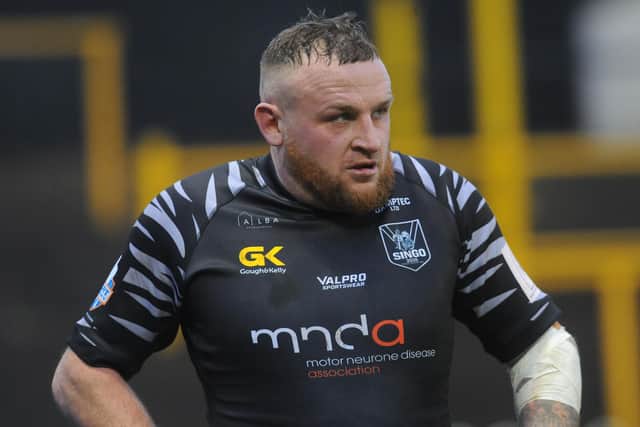 Castleford Tigers' Brad Singleton seen during his testimonial game against Leeds Rhinos. Picture by Steve Riding.