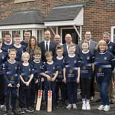The Deputy Mayor of Doncaster, Councillor Glyn Jones, and Sprotbrough Cricket Club at the event