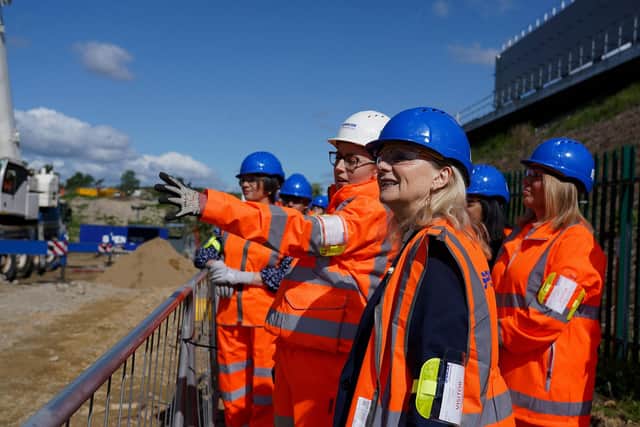 Mayor of West Yorkshire, Tracy Brabin, visited the site to see the progress being made on the project. Picture: Spencer Group