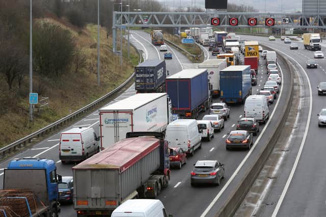 GV of traffic on the M62
