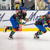 LEADING THE WAY: Matt Bissonnette (left) and Matt Haywood have proved influential figures for Leeds Knights this season, on and off the ice. Picture: Ben Gordon/Knights Media.