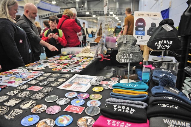 There was plenty of vegan-themed gifts to buy in time for Christmas at this year's festival which was held at the South Leeds Stadium.