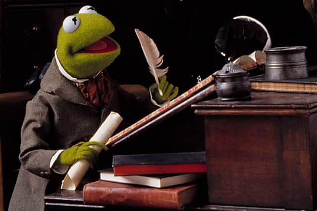 Michael Caine as Ebenezer Scrooge - alongside Kermit the Frog in 1992's The Muppet Christmas Carol (Photo: Disney)