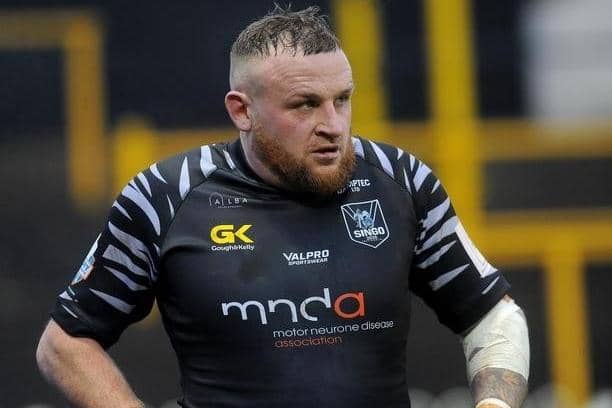 Brad Singleton seen during his testimonial game for Castleford Tigers against Leeds Rhinos in January. Picture by Steve Riding.