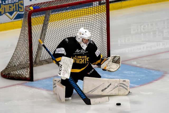 PATHWAY: Harrison Walker will continue to benefit from training playing with Leeds KNights, but also gain extra ice time with former club Widnes Wild during the 2023-24 season. Picture courtesy of Oliver Portamento.