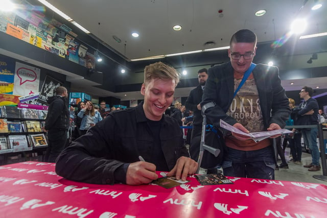 Queues formed for George Ezra's signing of his 2018 album 'Staying At Tamara's at HMV.