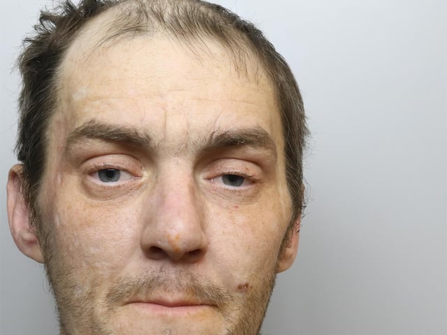 Burns-Smith tried to rob women in their cars, but then blamed it on him being diabetic and that his low blood-sugar meant he cold not remember what he was doing. He climbed into one car in Beeston when a woman was with her young child and began rummaging through her handbag. The 37-year-old then walked into another woman's house, before climbing into a midwife's car and demanding she drive. He was jailed for three years this week after the judge rubbished his excuses about his diabetes. (pic by WYP)