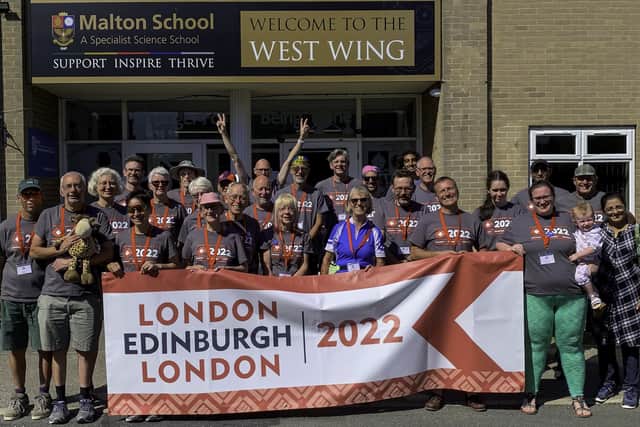 Riders take a break at Malton School in 2022. Photo: Siobhan Cox