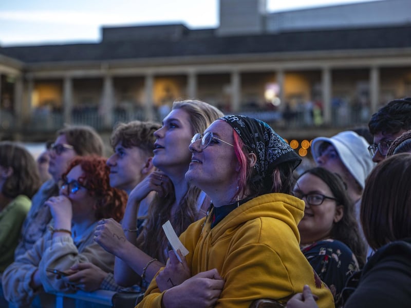 Fans gathered at The Piece Hall to watch the show